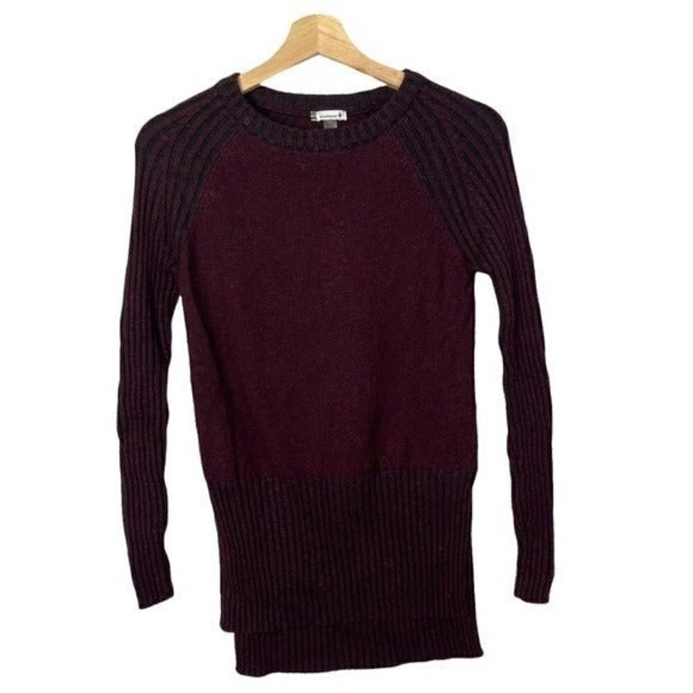Smartwool Ripple Creek Tunic‎ Long Sleeve Fig Heather Red Sweater XS